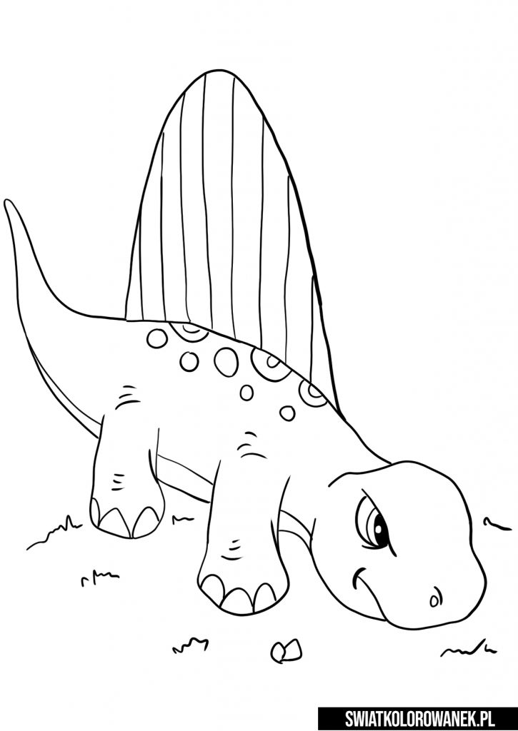 Malowanka z dinozaurem