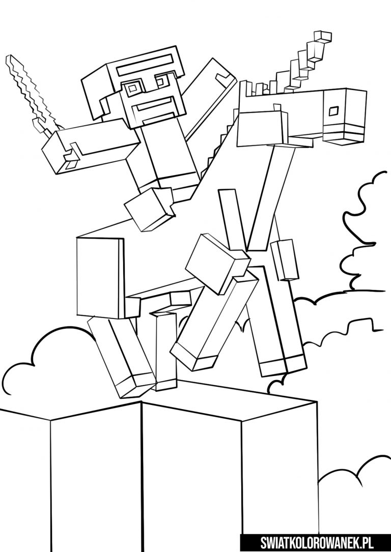 minecraft coloring pages. Kolorowanka Minecraft.