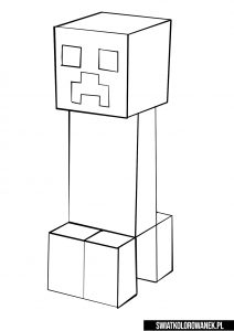 Creeper Minecraft kolorowanka