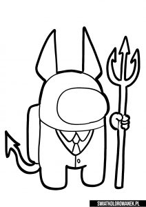Among Us Devil Coloring Page