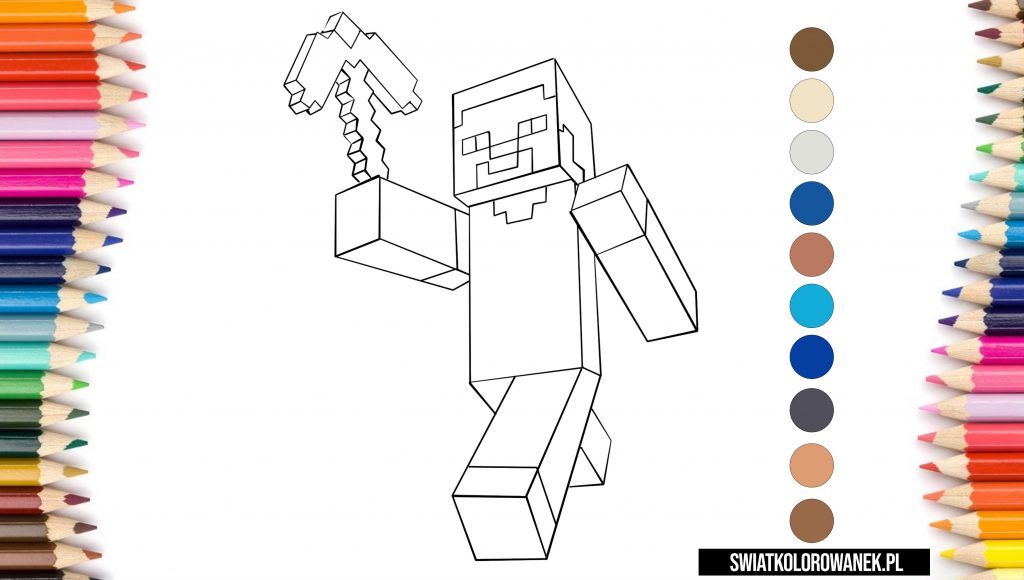 Kolorujemy Steve z Minecraft