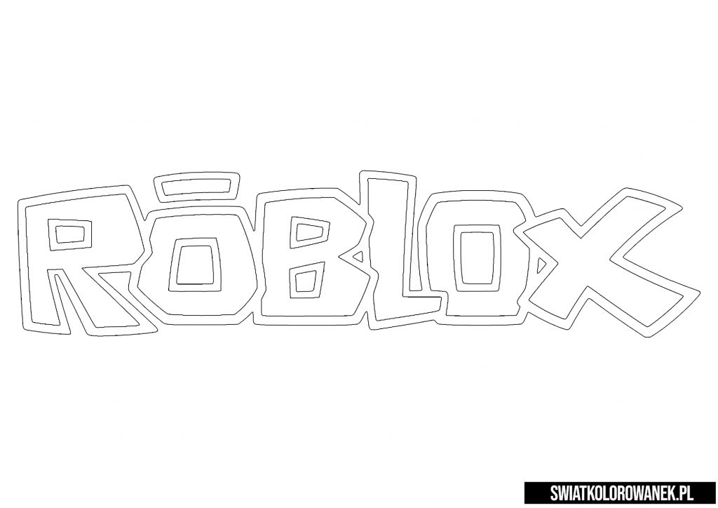 Logo Roblox Kolorowanka