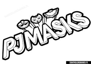 Pidżamersi PJ Masks logo do pokolorowania
