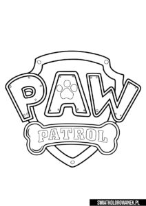 Psi Patrol Logo - Odznaka do pokolorowania