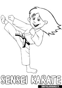Sensei Karate Kolorowanka