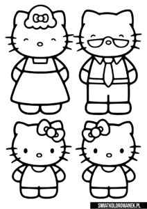 Hello Kitty Kolorowanka dla dzieci - rodzina.