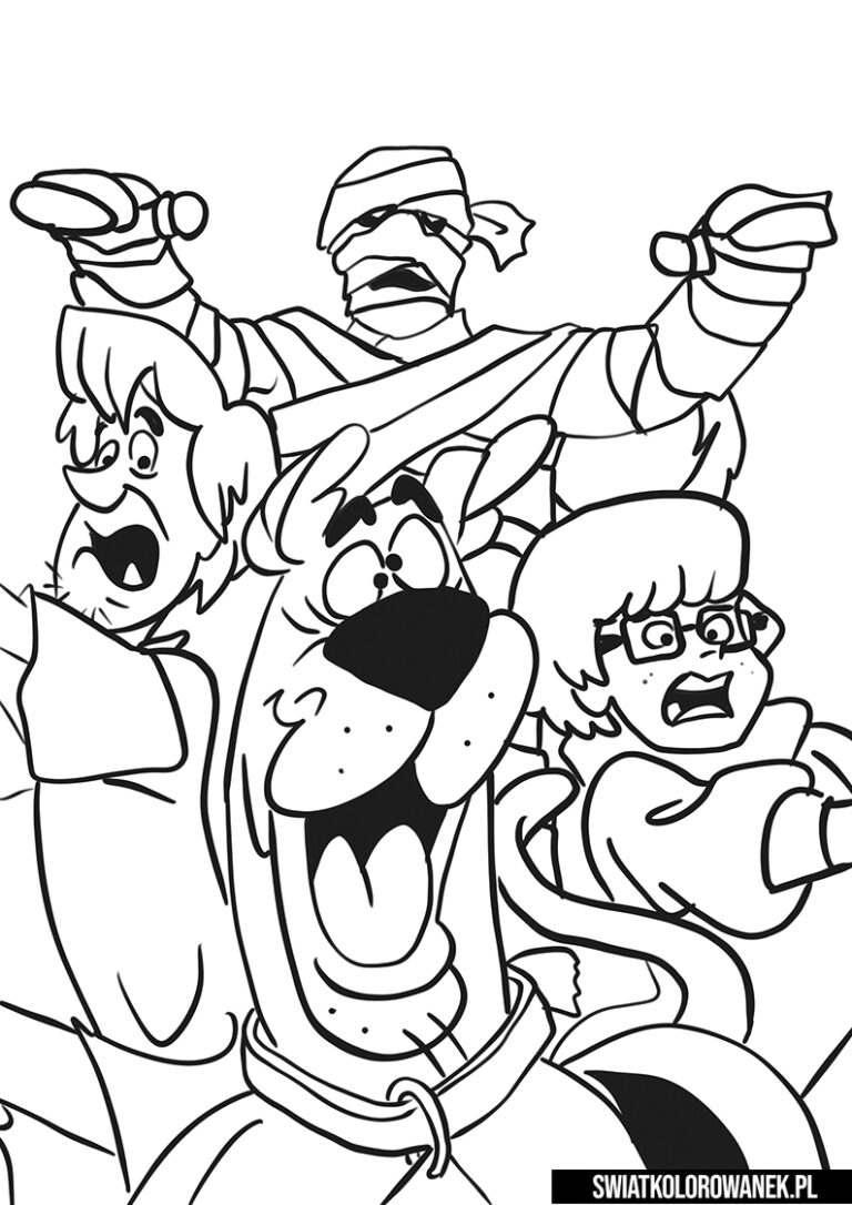 Kolorowanki z psami Scooby Doo