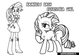 Rainbow Dash Equestria Girl Kolorowanka My Little Pony