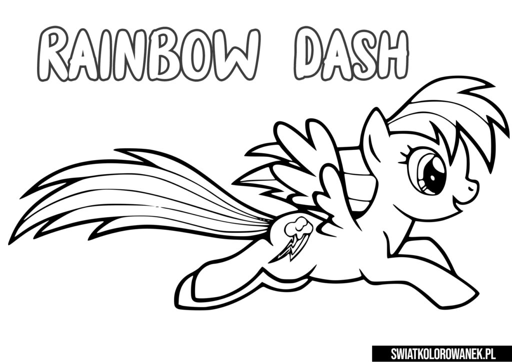 Rainbow Dash Kolorowanka