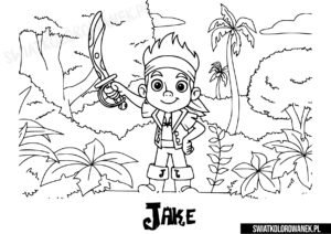mały pirat Jake kolorowanka