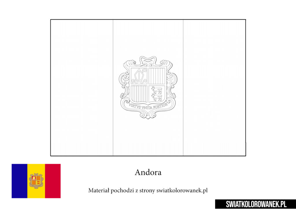 Kolorowanka Flaga Andory