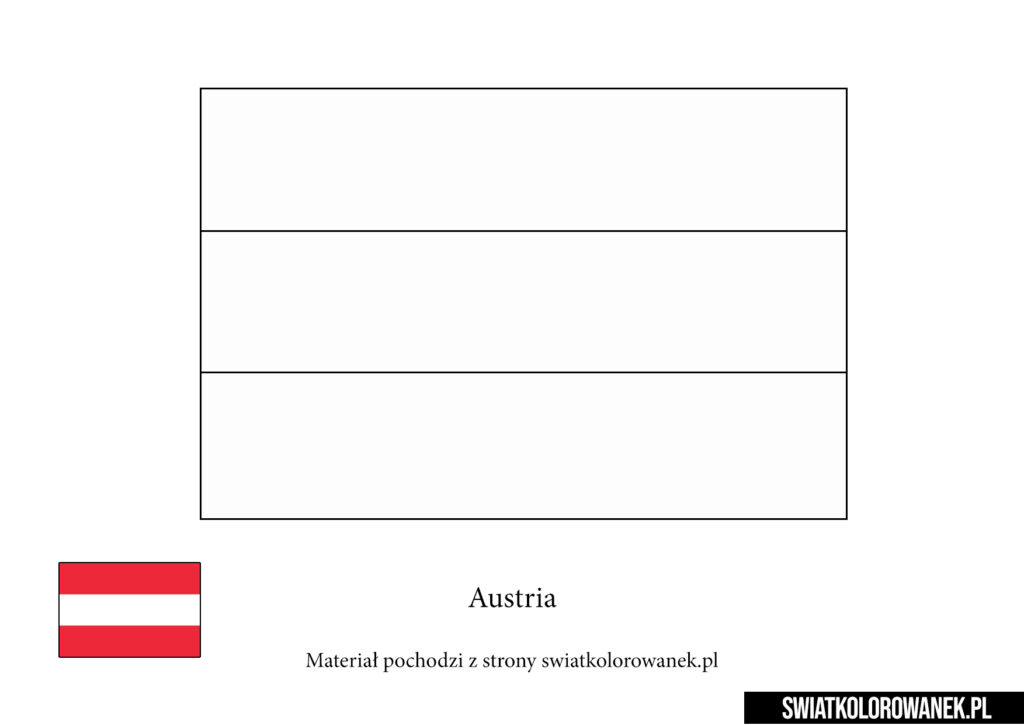 Kolorowanka Flaga Austrii