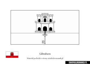 Kolorowanka Flaga Gibraltaru