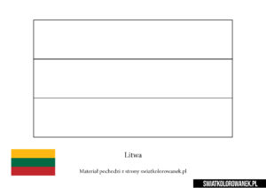 Kolorowanka Flaga Litwy