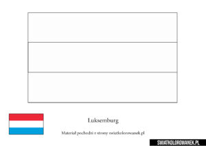 Kolorowanka Flaga Luksemburga