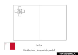 Flaga Malty Kolorowanka