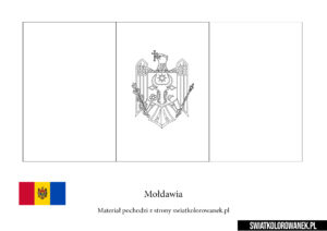 Kolorowanka Flaga Mołdawii