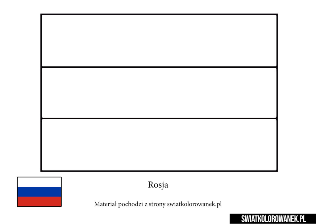 Kolorowanka Flaga Rosja
