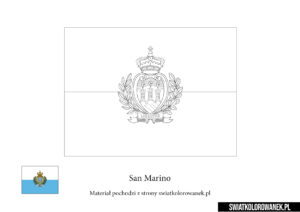Kolorowanka Flaga San Marino