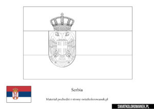 Kolorowanka Flaga Serbii