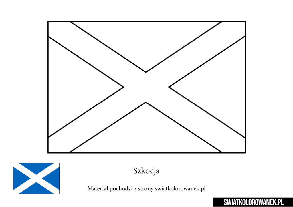 Kolorowanka Flaga Szkocji