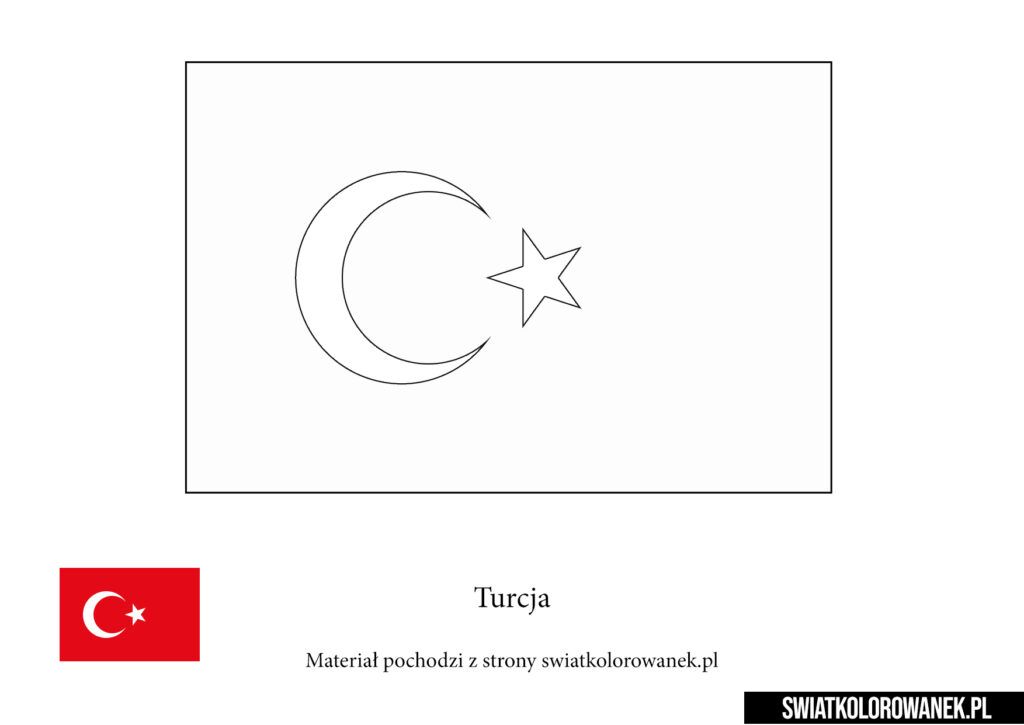 Kolorowanka Flaga Turcji