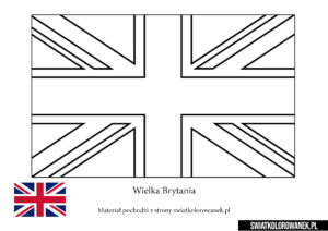 Kolorowanka Flaga Wielka Brytania