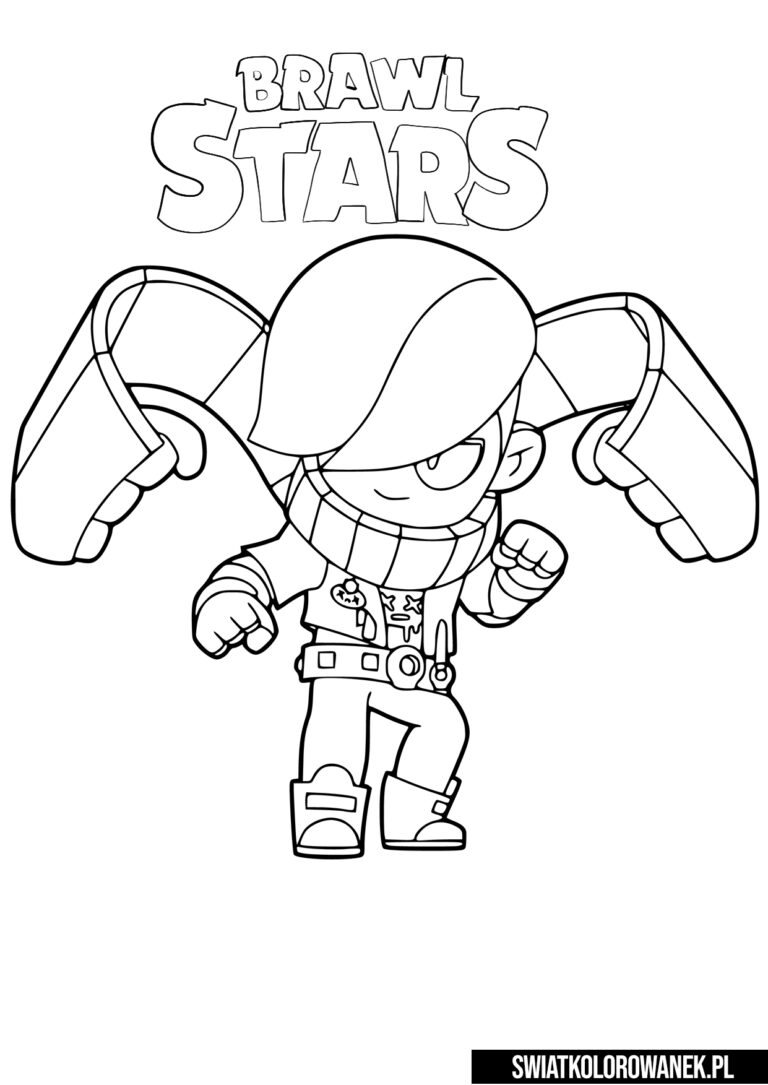 Kolorowanki Brawl Stars do druku. Kolorowanka Edgar Brawl Stars