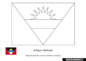 Kolorowanka Flaga Antigua i Barbuda