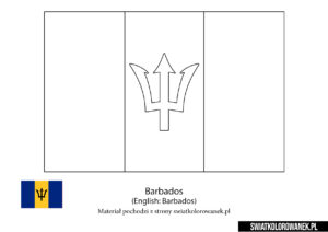 Kolorowanka Flaga Barbados
