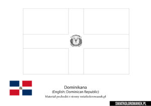 Kolorowanka Flaga Dominikany