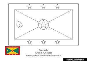 Kolorowanka Flaga Grenada