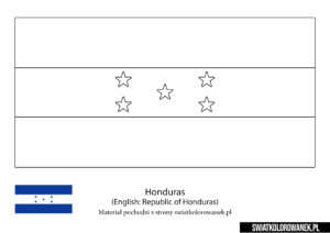 Kolorowanka Flaga Honduras