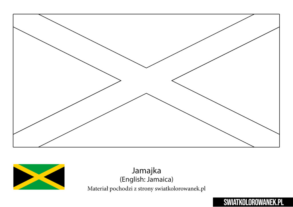 Kolorowanka Flaga Jamajki