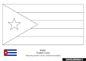 Kolorowanka Flaga Kuba