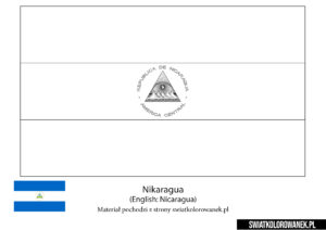 Kolorowanka Flaga Nikaragua