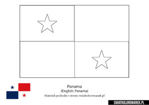Kolorowanka Flaga Panama