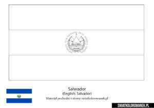 Kolorowanka Flaga Salwador