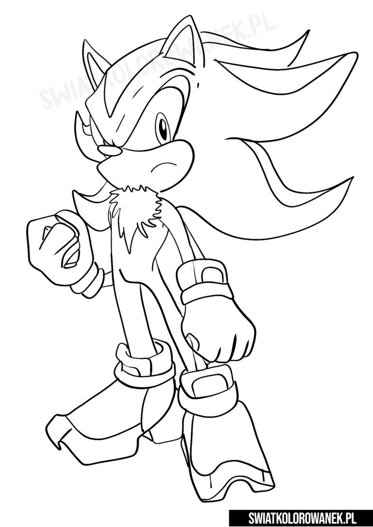 Kolorowanka The Shadow The Hedgehog Sonic