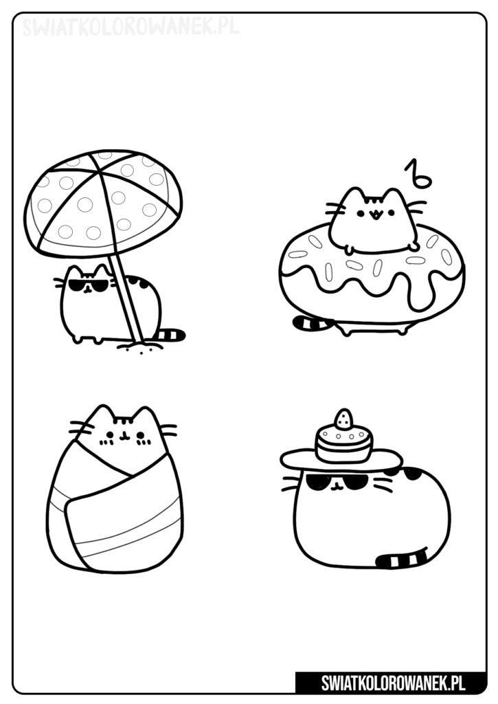 Kolorowanki Pusheen. Pusheen kolorowanki dla dzieci