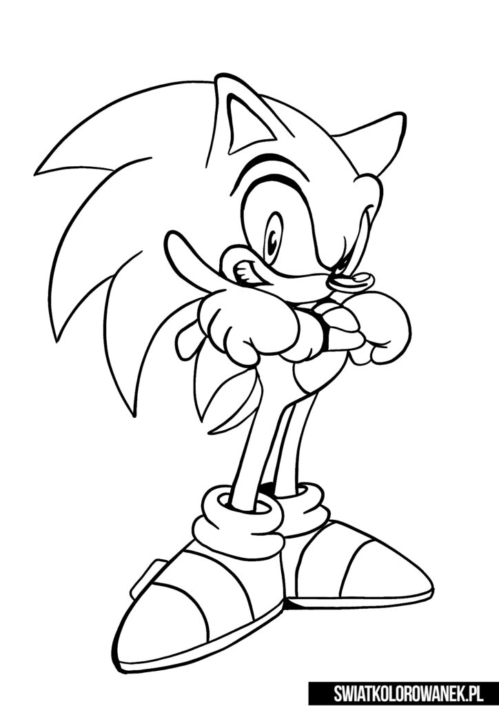 Sonic Kolorowanka do druku (4). Kolorowanki Sonic