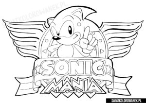 Sonic Mania Logo Kolorowanka