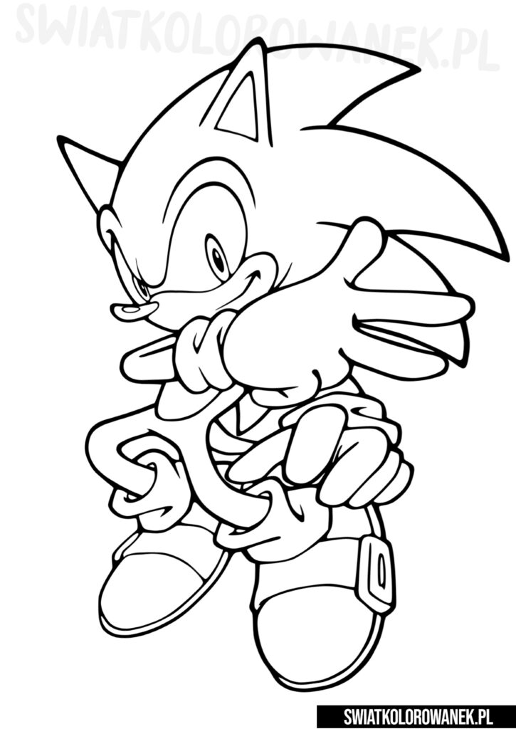 Sonic The Hedgehog. Kolorowanki Sonic