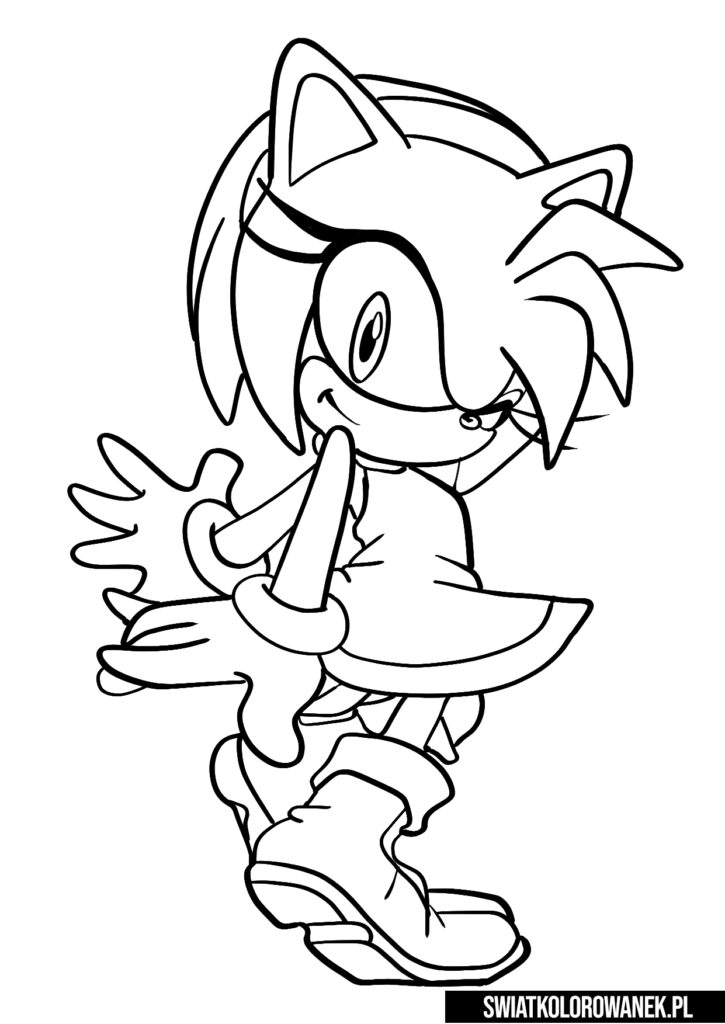 The Amy Rose Kolorowanka Sonic