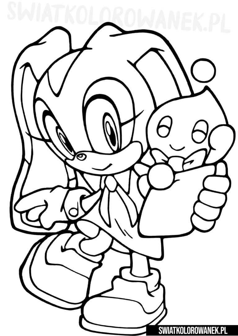 The Cream The Rabbit Kolorowanka. Kolorowanka Sonic.