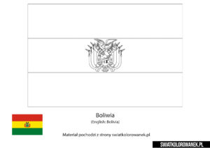 Kolorowanka Flaga Boliwia