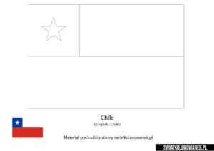 Kolorowanka Flaga Chile