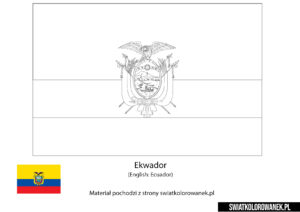 Kolorowanka Flaga Ekwador