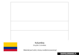Kolorowanka Flaga Kolumbii