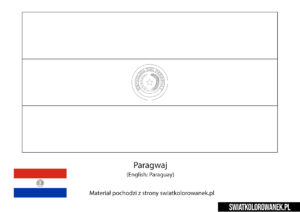 Kolorowanka Flaga Paragwaju